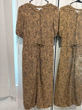 Amazon Essentials Leopard Midi Dress with Drawstring